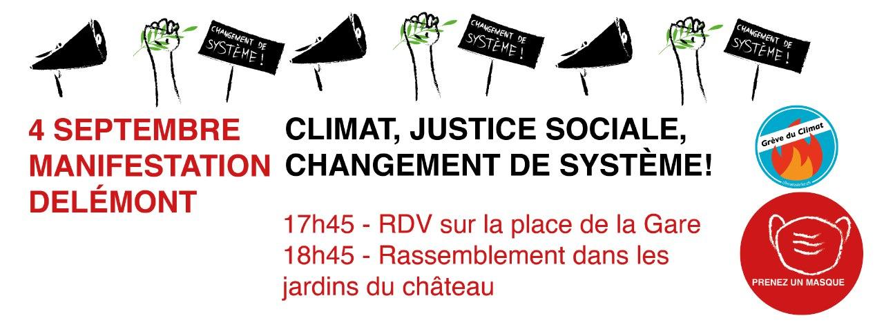 Climat, justice sociale, changement de système ! Toutes et tous dans la rue le 4 septembre !